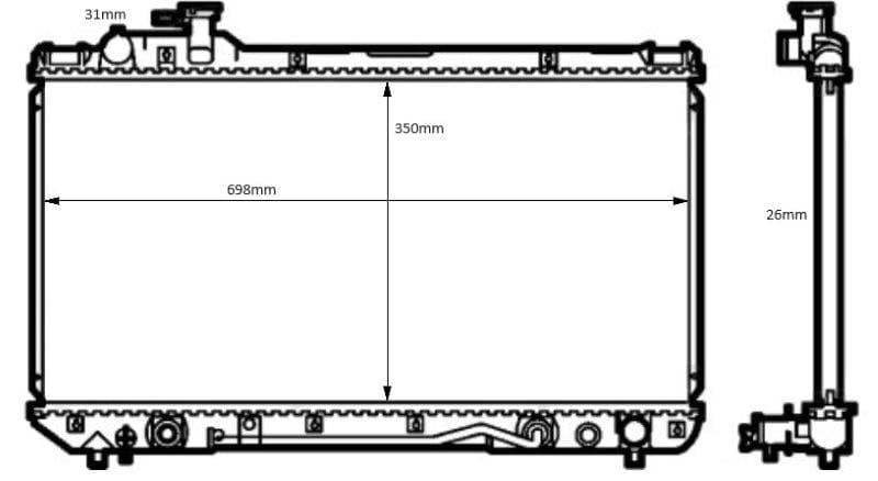 Verkoeler vir Toyota RAV4 I 2.0 4x4 – 3S-FE – Outomaties – 1995–2000