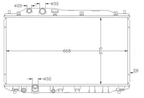 I-Radiator ye-Honda Civic 1.8i Sedan &amp; Hatch – R18A2 VTEC – Manual – A/C Equipped – 2006–2012