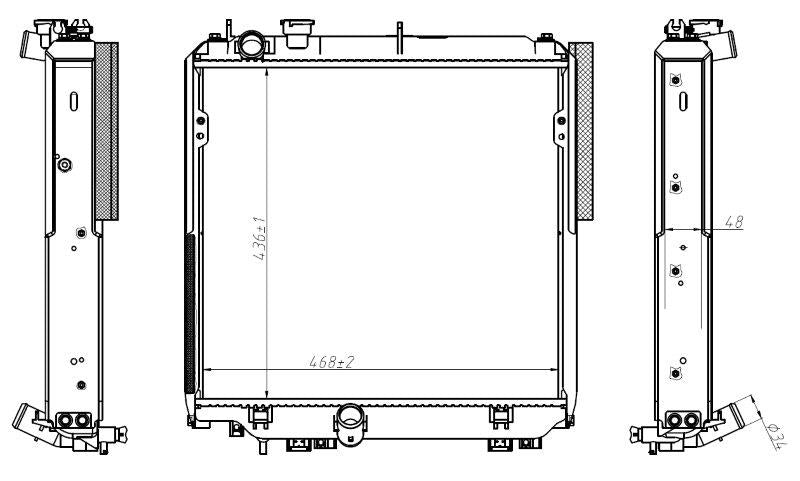 Radiator Toyota Dyna 5L 3.0L (NEPTUNE B4368002)