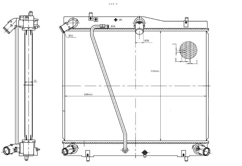 IRadiator yeToyota Quantum 2.5D / 2.7 Petrol – 2KD-FTV / 2TR-FE – Bus &amp; Panel Van – Manual – 2004–Present