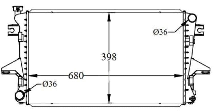 I-radiator ye-Mahindra Scorpio 2.6 Turbo Diesel – SZ26DI – Manual – 2004–2010