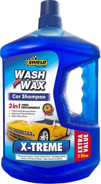 Shield Xtreme Wash Wax Shampoo Wash & Wax 2L Salt-Free Rich Foam South Africa SH177