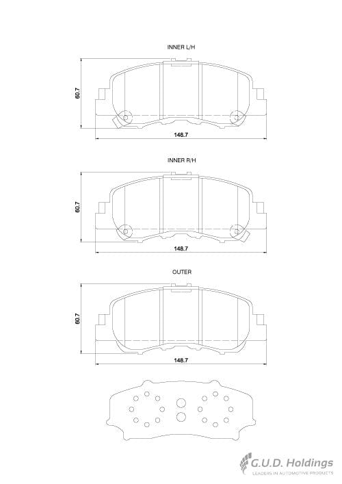 Safeline Brake Pads Front Mitsubishi  Eclipse Cross (Set Lh&Rh) (D4143S)