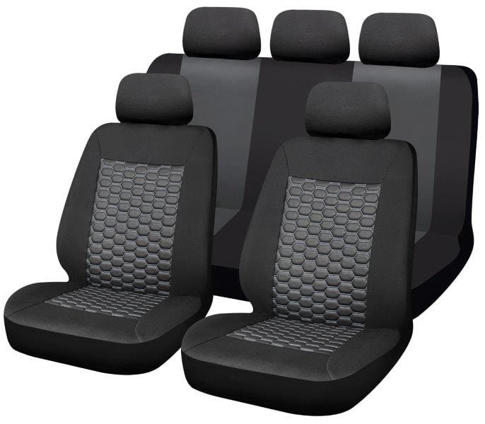 Monsanto 11-piece car seat cover set grey – universal fit SA99
