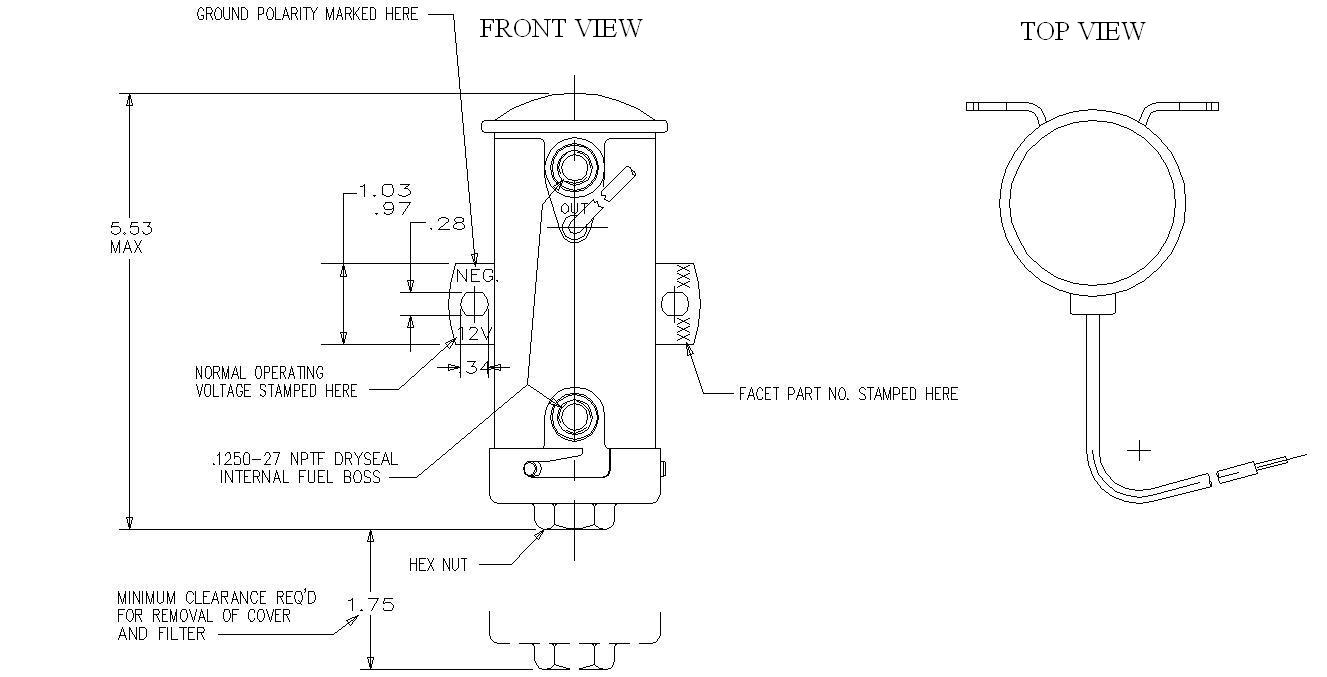 Facet 476087E 12V Gold-Flo Fuel Pump Wiring and Installation Diagram – Cylindrical Solid-State Layout








Ask ChatGPT
