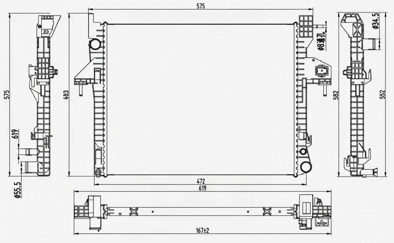 Aluminium Radiator for Ford Everest - MAP-100783