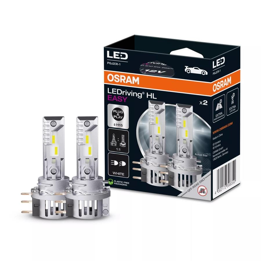 OSRAM LEDriving HL EASY H15 LED Hoë &amp; Lae Straal Lamp 64176DWESY