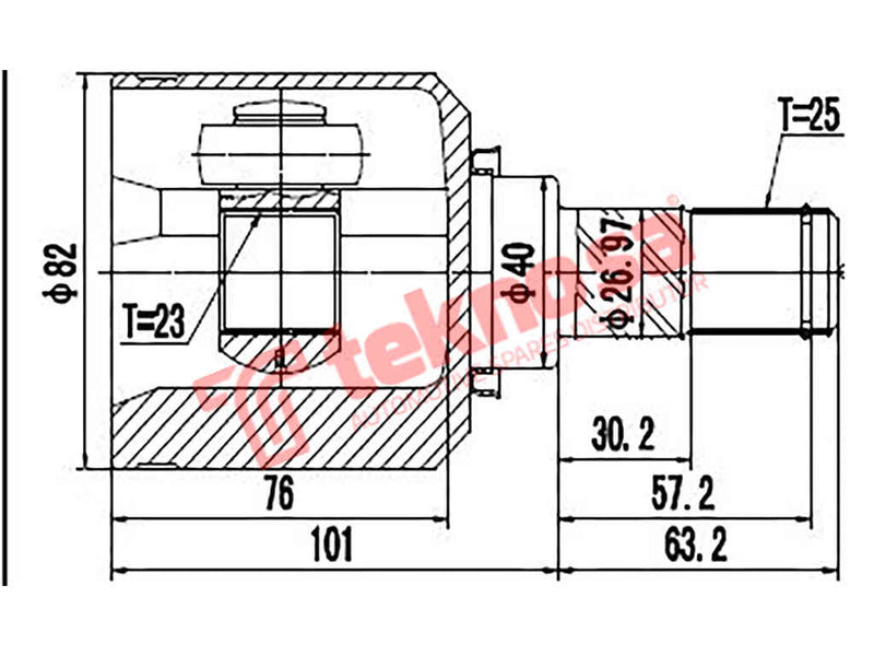 Inner CV Joint Nissan Sentra Almera 1.8 QG18DE 2000-2007 (NI4040)