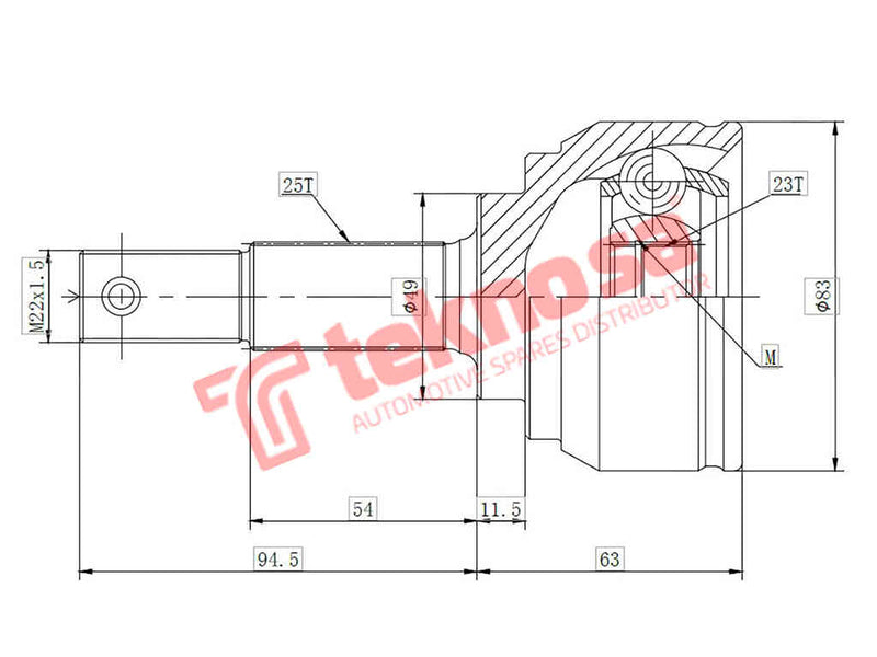 Outer CV Joint Nissan Tiida 1.8