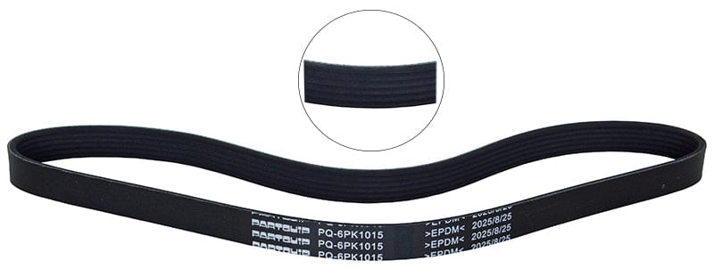 Micro V-Belt Ford Bantam 1.3 Rocam (JNTA)(02-12), Ikon 1.3 Rocam (JNTA)(01-06), Peugeot 206 (2D) 1.6 (NFU)(00-07) (PQ-6PK1015)