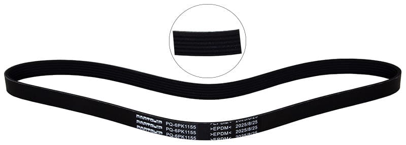 Micro V-Belt BMW 1-Series(F20),3-Series(F30,F80),Tata Xenon,Toyota Auris (E15),C-HR,VW Golf IV,Polo (6V2) (PQ-6PK1155)