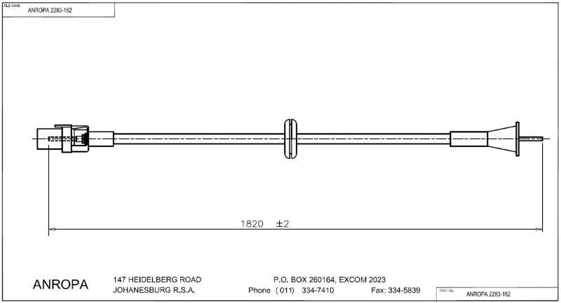 Speedo Cable Ford Cortina Mk Iii, Iv, V, Escort, Granada (1970-) SC2283-182