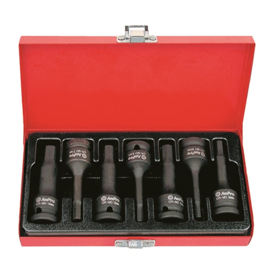 7Pc 1/2 Dr Impact H Ex Socket Set AMPRO T33261 tools at Modern Auto Parts!