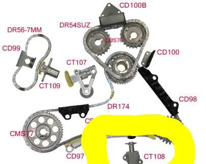 Timing Chain Tensioner Suzuki Grand Vitara XL7 2.7 V6 (2002) CT108