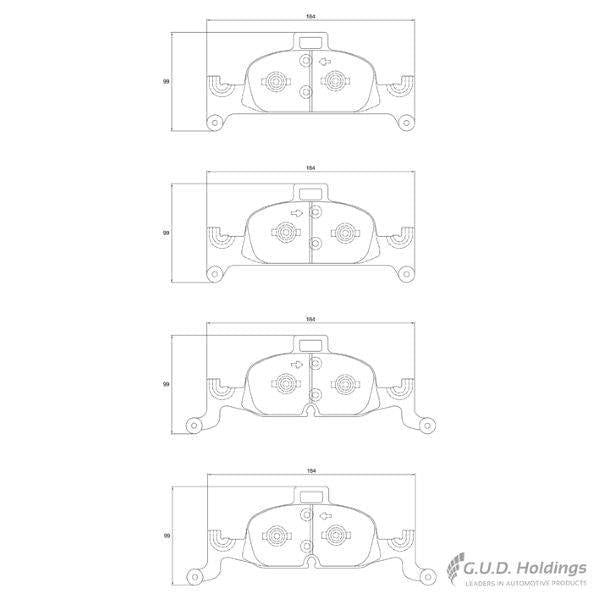 Front brake pad set for Audi A4 A5 Q5 – South Africa fitment D4188S

