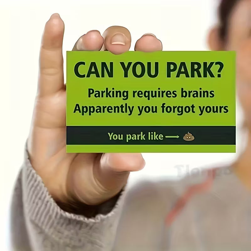 Can You Park Prank Parking Note Cards angled view - JP238294
