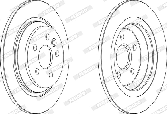Remskyf Agter (ENKEL) Volvo S60, S80, V80, XC70 (DDF1720X) 