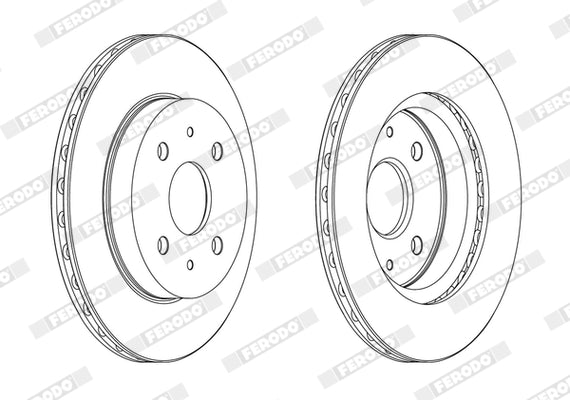 Brake Disk (SINGLE)Front Daihatsu Charade 6/7 Matria Sirion 2 (DDF1774C)