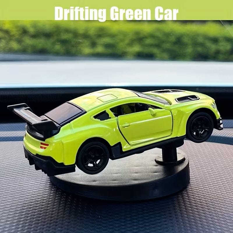 Green Drifting Sports Car Dashboard Ornament Metallic Body Pull Back Motor XB9150432GREEN