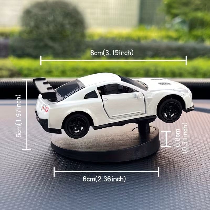 White Drifting Sports Car Ornament Size 8cm Long 5cm High 6cm Base XB9150432WHITE