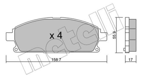 Front Brake Pads for Nissan X-Trail 2.0 2.2TD 2.5 – South Africa fitment 22-0406-0

