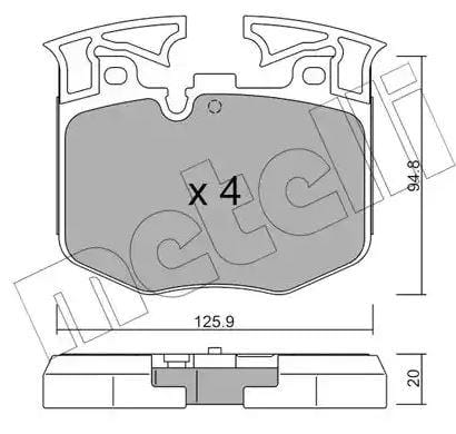 Front brake pads Toyota Supra GR B58B30M1 2019- – South Africa fitment 22-1146-0