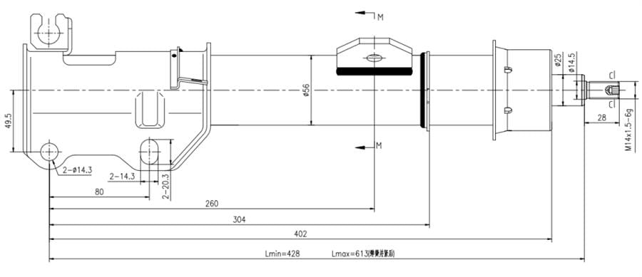 Front shock absorber Left or Right for Mercedes Vito W447 – South Africa fitment – 9270621