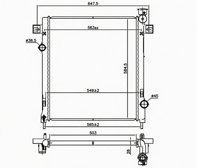 Aluminium Radiator for Jeep Cherokee/liberty KK - MAP-100700