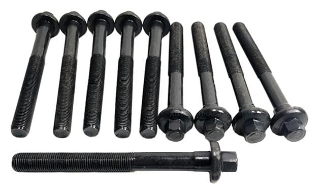Cylinder Head Stretch Bolt Set (10) 155mm M10 Honda Ballade 150 Luxline D15B3 (Choose Thread Type)