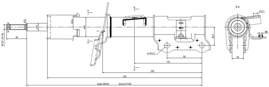 Front Shock Absorber Left Hyundai Grand i10 / i10 Grand / Atos - 9251366