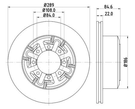 Iveco Daily Brake Disc BR16444 Solid 289mm Brembo 8-Hole