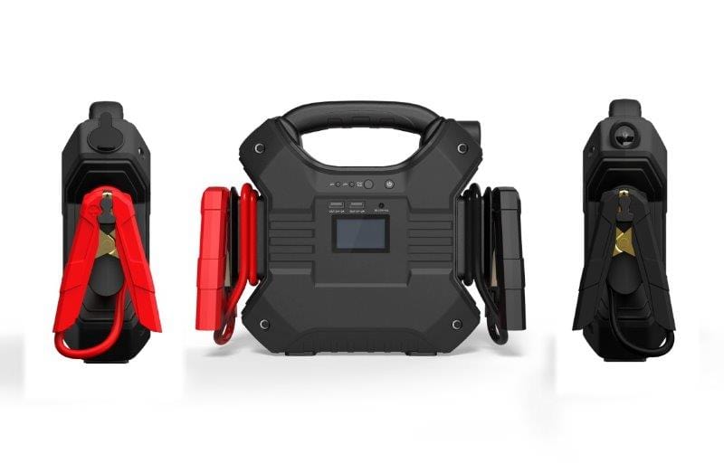 Jump starter kit with carrying case – includes cables, charger, and instructions
