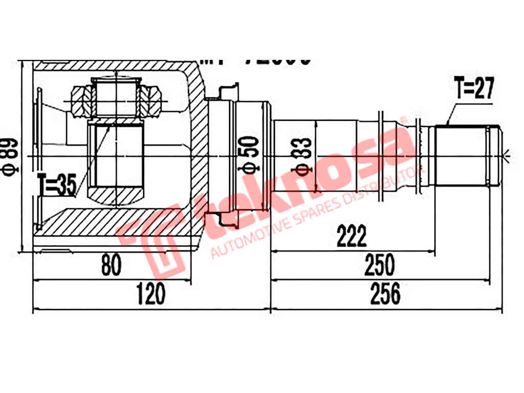 Inner CV Joint Front Right for Mitsubishi ASX 4B11/Outlander 4B12 MI4012