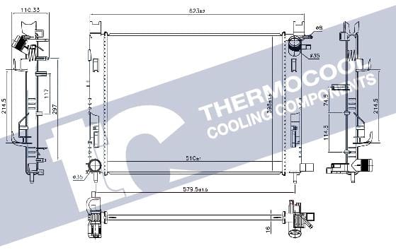 Radiator 214100055Rfor Renault Captur, Clio IV, Sandero, Duster II - South Africa
