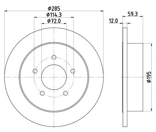 I-Rear Brake Disc Jeep Wrangler 4.0 Cherokee Grand Voyager Wrangler BR13104 / BR13366