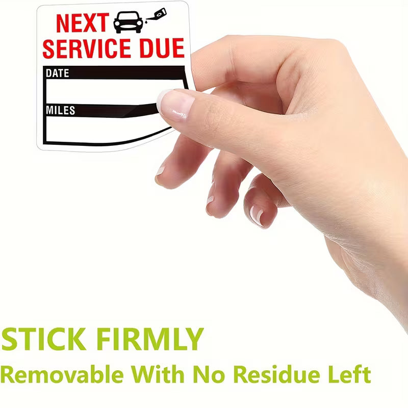 Service Due Reminder Stickers angled view 150 Pack - TP289116
