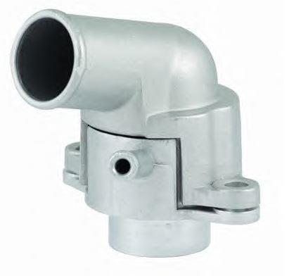 Metal pipe fitting on a white background