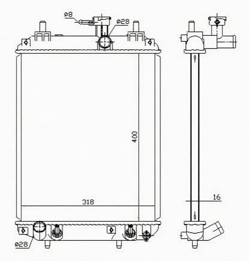 Radiator for Daihatsu Sirion - MAP-100430