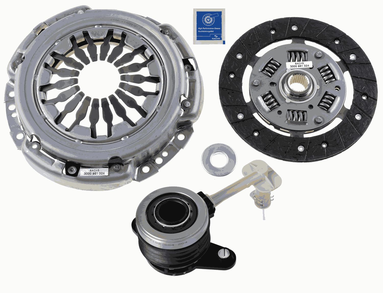 Clutch Kit Renault Modus, Clio 3 1.2 (D4F 740) With CSC (SACHS 3000 990 403)