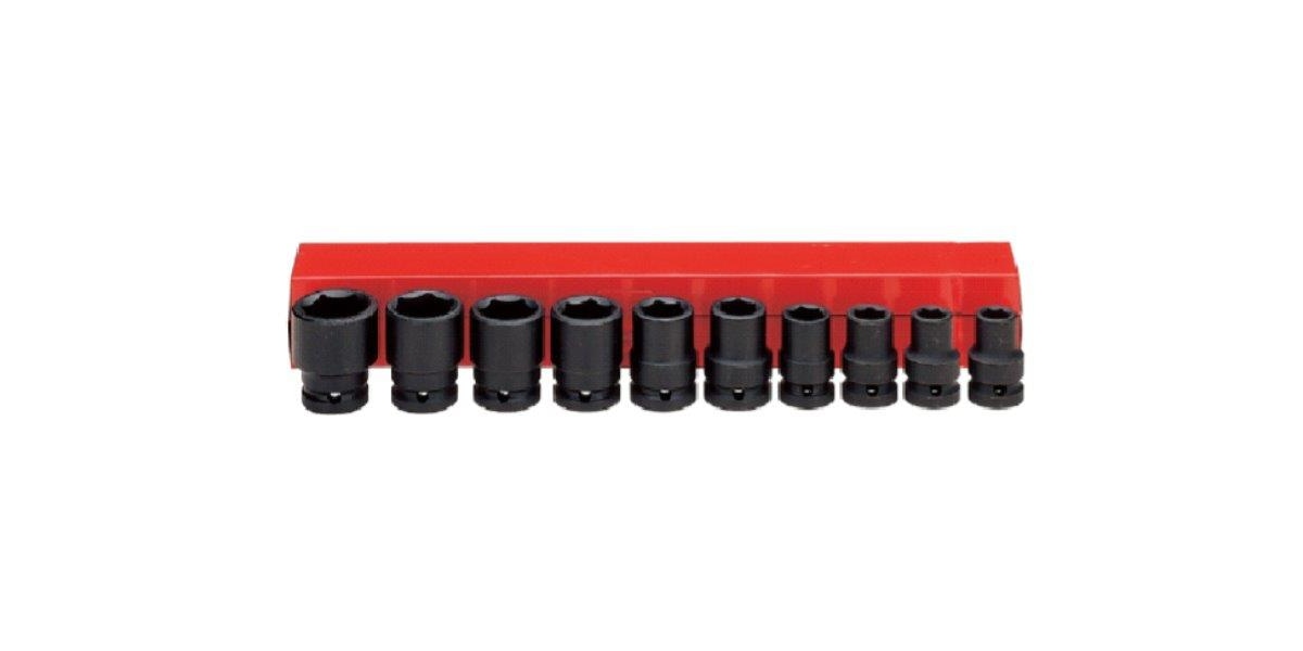 10Pc 1/2 Dr Air Imp Act Socket Set (Metric) Ampro A5605 Tools