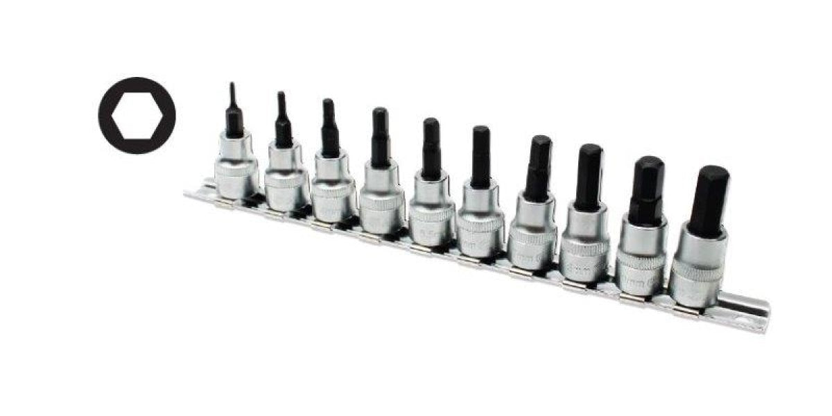 10Pc 3/8 Dr Hex Bit Socket Set 48Mm (2-10Mm) AMPRO T33205 tools at Modern Auto Parts!