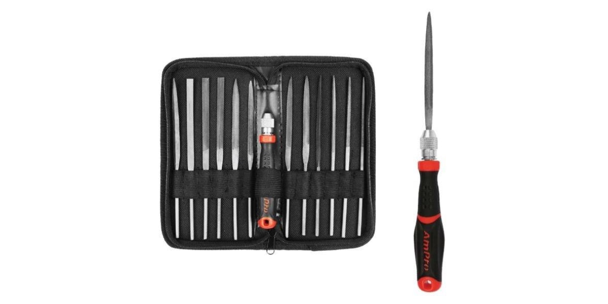 12Pc Exchange Needle File & Diamond File Set AMPRO T18446 tools at Modern Auto Parts!