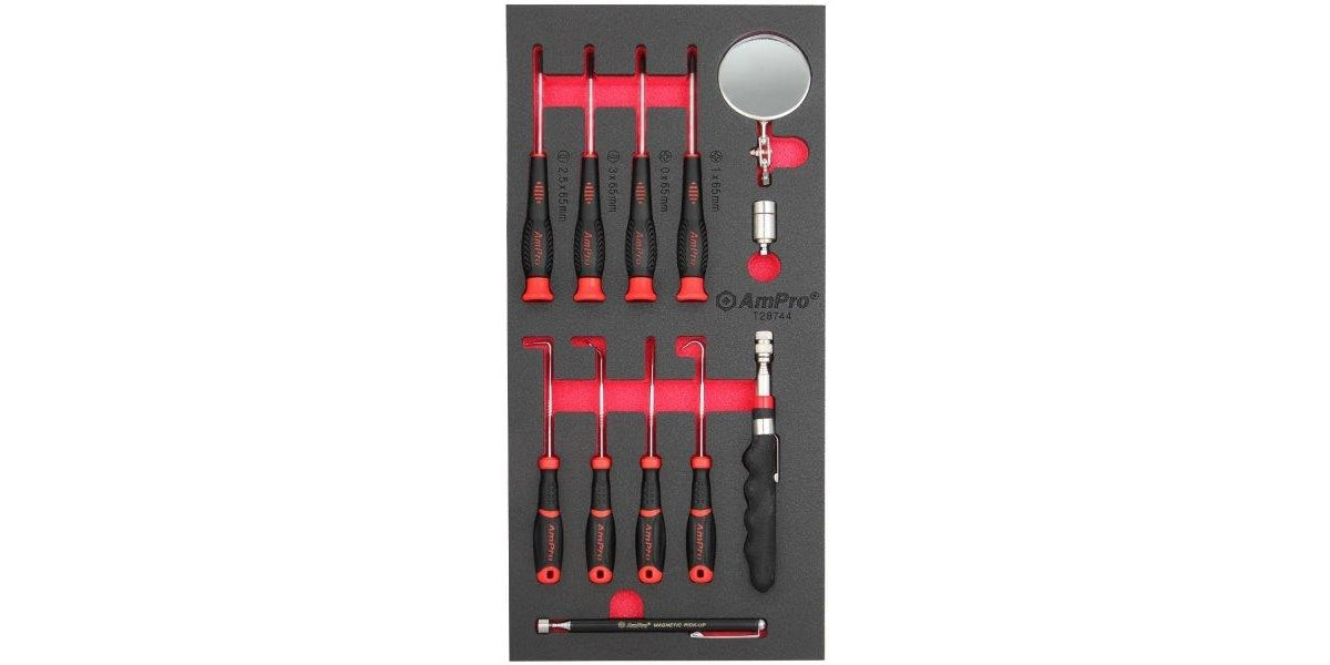 12Pc Precision & Pick Tool Set Ft AMPRO T28744 tools at Modern Auto Parts!