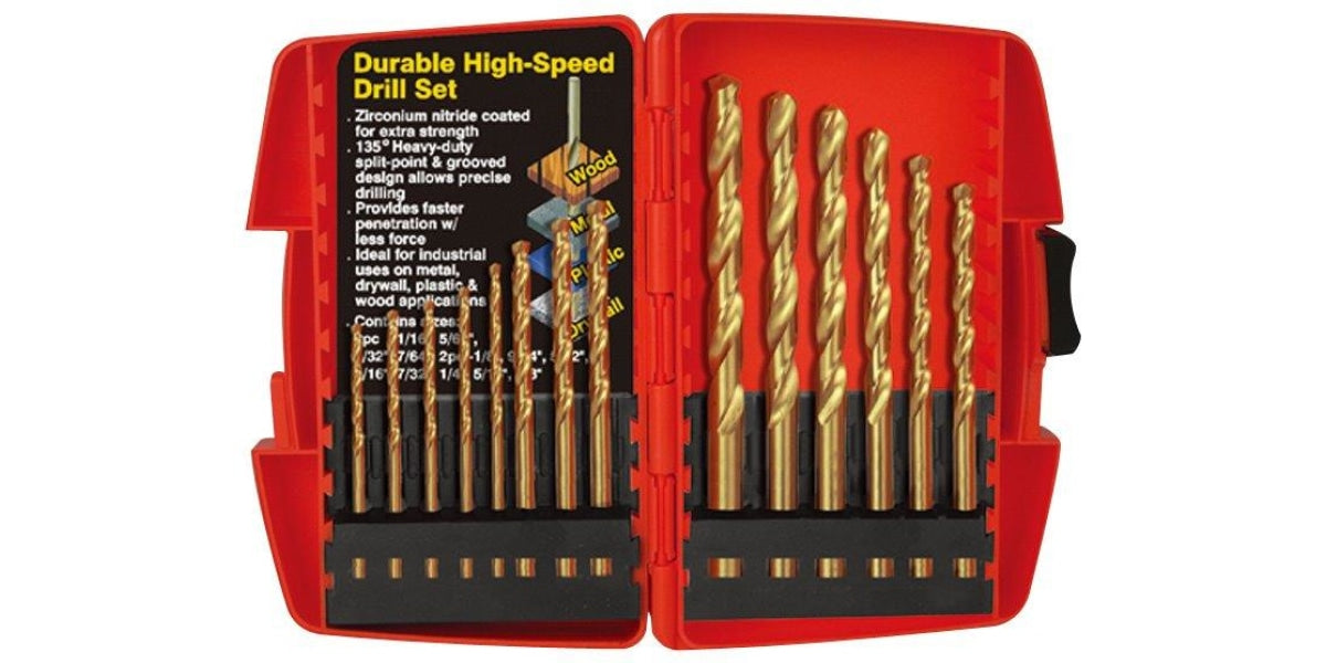 14Pc High Speed Steel Drill Bit Set AMPRO T17002 tools at Modern Auto Parts!