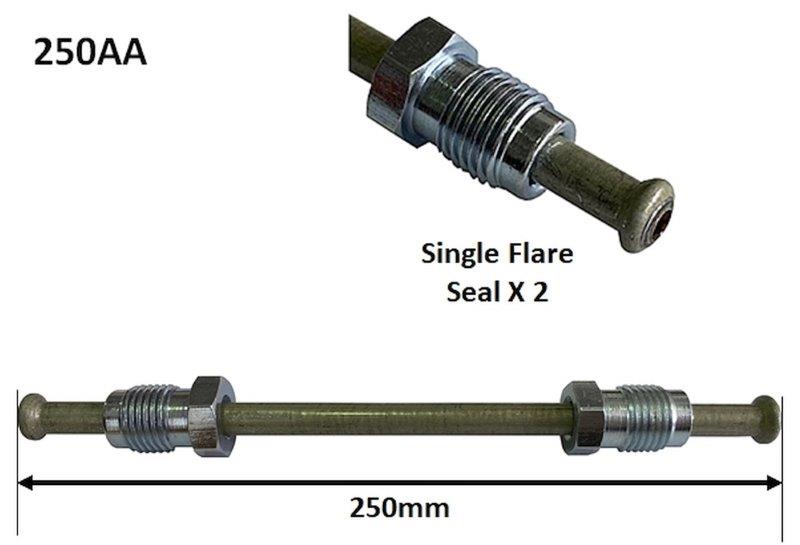 M10X1 Single Flare Screw Brake Pipe (250Aa)
