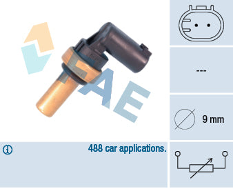 Temperature Switch 2Pin 9Mm D Mercdes M166,M266,Om640,M271,Om646,M112,M104,Om642 (FAE) (32710)