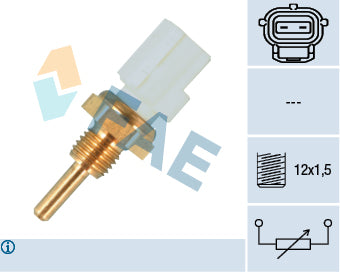 Temperature Switch 2Pin M12X1.5 Citroen,Peugeot,Toyota (1Kr,2Ur,2Gr,Shy,1Az,2Ad,1Nr,1Kd,1Gr,2Kd) (FAE) (33255)