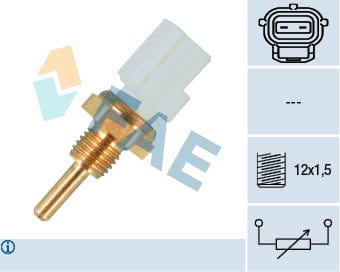 I-Temperature Switch 2Pin M12X1.5 Citroen,Peugeot,Toyota (1Kr,2Ur,2Gr,Shy,1Az,2Ad,1Nr,1Kd,1Gr,2Kd) (FAE) (33255)