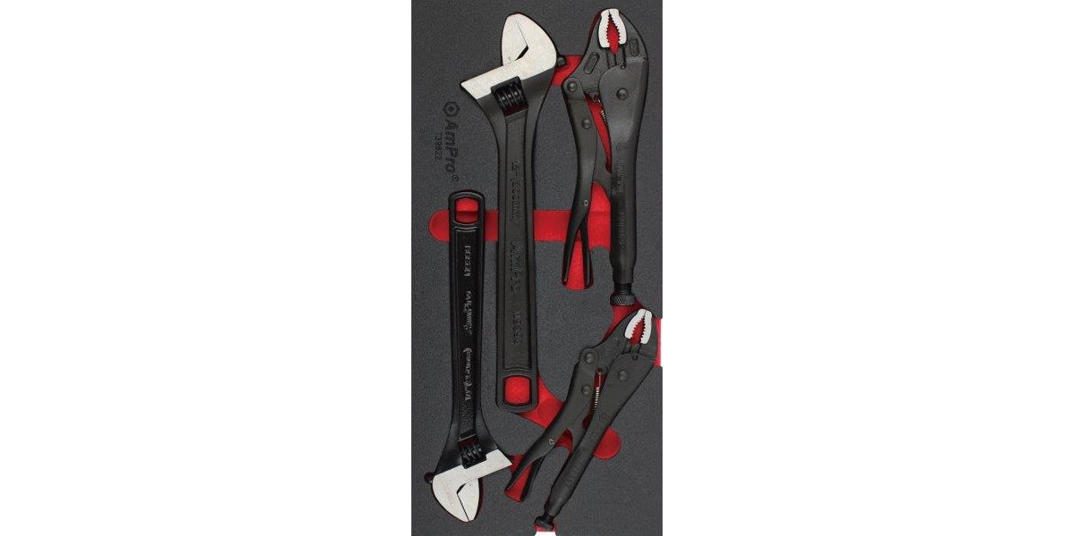 4Pc Adjust Wrench & Lock Grip Pliers Set Ft AMPRO T39822 tools at Modern Auto Parts!