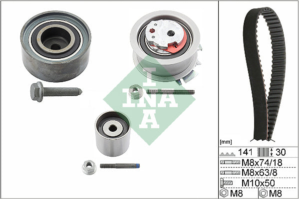 Timing Belt Kit Audi A3 Bkd,Cbab 2.0Tdi,Crysler Sebring 2.0Crd Ecd,Dodge Caliber 2.0Crd Ece,Jeep Compass 2.0Crd (530040510 Ina)